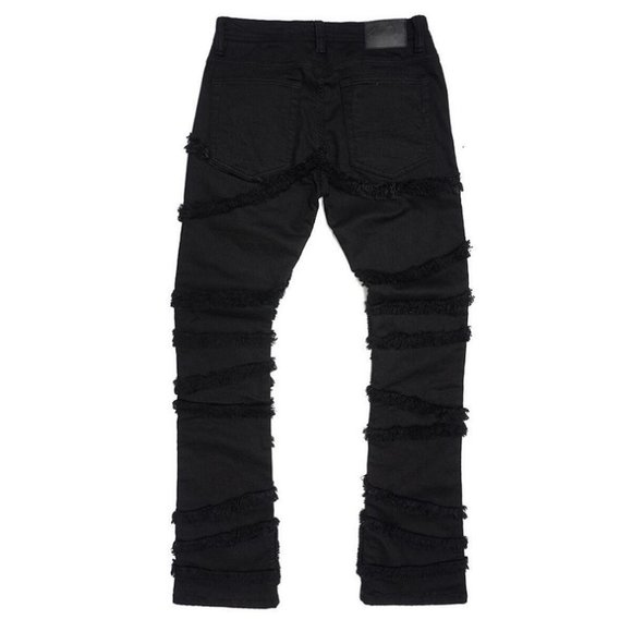 🆕 FROST LEON STACK JEANS - BLACK - MEN - WAIST SIZE: 30-42 - Picture 3 of 4